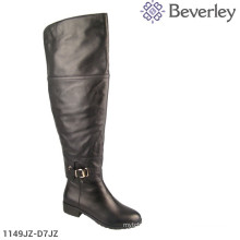 Chengdu leather black knee Thigh High boots women